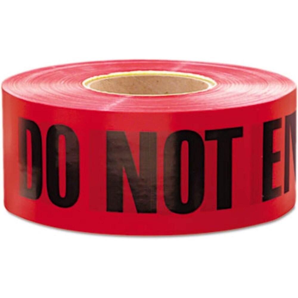 Halloween Decorations - Red Danger Do Not Enter Tape 3"x1000 Ft. Roll x 2 rolls - Picture 6 of 9